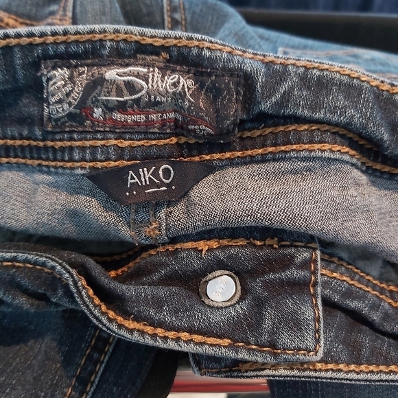 📣2/40$📣 SILVER Aiko mid straight stretch jeans size 29 - Picture 7 of 10